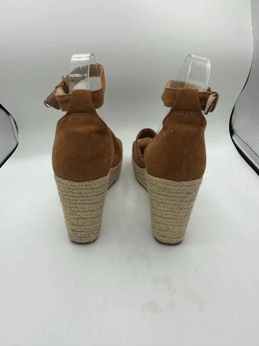 Universal Thread Brown Faux Suede Espadrille Wedge Sandals Women's 8